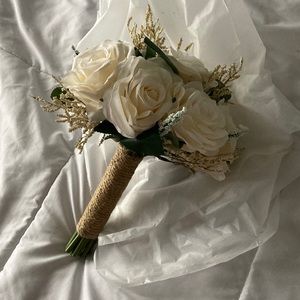 White Wedding Romantic Handmade bouquet